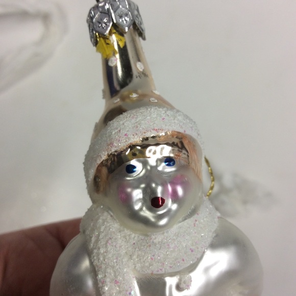 VTG Glass Silver Christmas Ice Skater Ornament - Picture 9 of 11